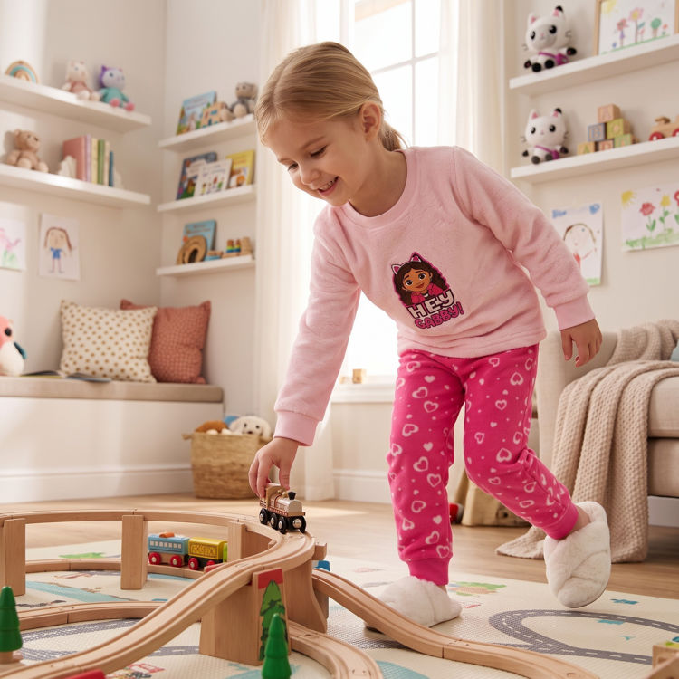 Picture of GB52044240 GIRLS GABBYS DOLLHOUSE FLEECE PYJAMA 2-8 YEARS